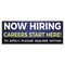 Signmission Now Hiring Careers Start Here Banner Concession Stand Food Truck Single Sided B-96-30111 - alternate 1